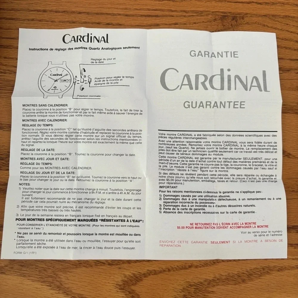 Cardinal Ricky's Quartz Alligator Wrist Watch - New In Box  - Water Resistant - Picture 3 of 7